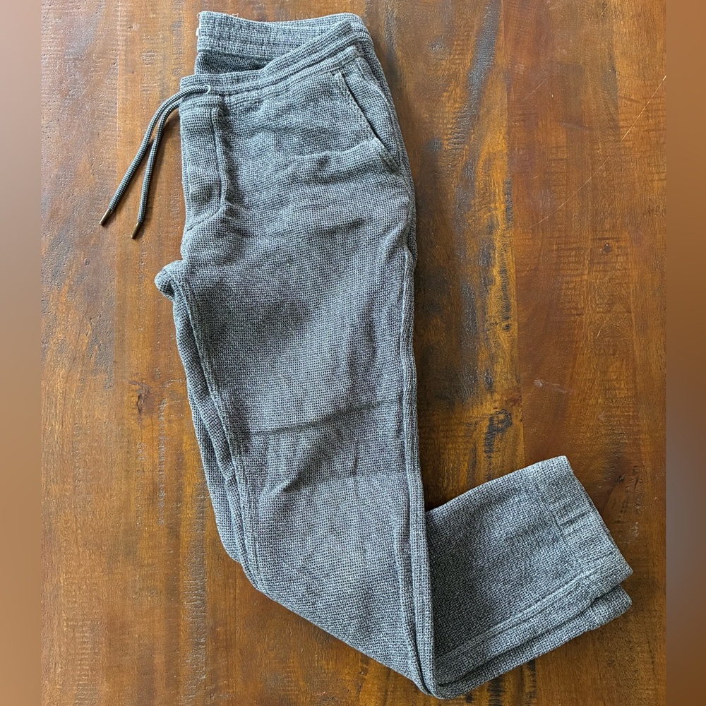 Taylor Stitch Apres Pant Huckberry Exclusive Charcoal Heather Waffle Medium